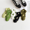 Avocado Ankle Socks 5-Pack - Simple, Cheerful, Avocado Green